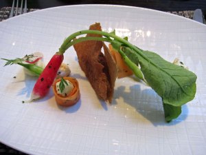 Roganic2011_04oxtongue Roganic - Shredded ox tongue, pickles and sourdough paper