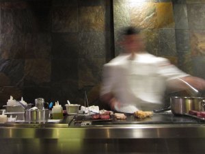 Open kitchen at Degustation, New York City