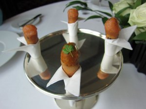 Per Se - Salmon Cones and Sweet Potato Cone