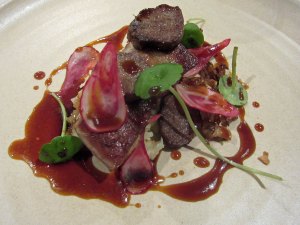 Yew tree farm Herdwick Hogget in mulled cider, baked celeriac and pennywort