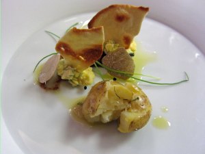 John Campbell Pop Up at The Pass - Barkam with Truffle, Mint, Potato and Onion