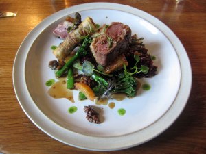 Duck Breast and Confit Leg, Celeriac, Mulled Cabbage, Beetroot, Walnut and Blood Orange